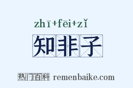 知非子是什么意思的图片